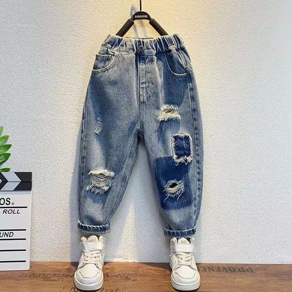 jeans boys children's ruffled pants spring and autumn 2023 baby clothes holes 230223, Blue
jeans boys children's ruffled pants spring and autumn 2023 baby clothes holes 230223, Blue