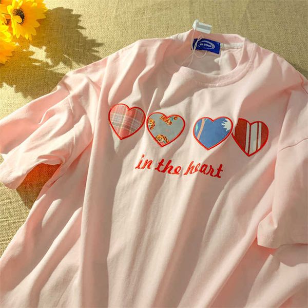 women's t-shirt harajuku casual embroidery love element pure cotton short-sleeved t-shirt women's simple tide brand half-sleeved i, White
women's t-shirt harajuku casual embroidery love element pure cotton short-sleeved t-shirt women's simple tide brand half-sleeved i, White