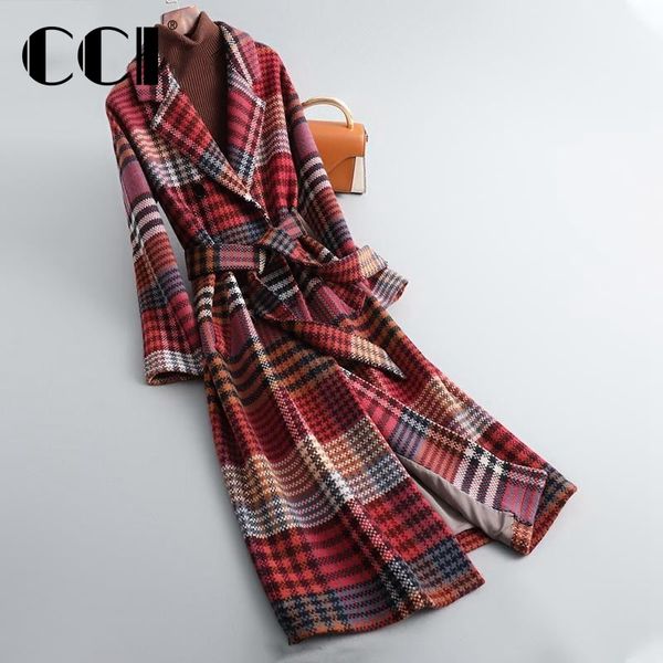 women's jackets cci special offer autumn winter wool blends coat women long office lady warm fashion plaid belt outwear yj008c 230223, Black;brown
women's jackets cci special offer autumn winter wool blends coat women long office lady warm fashion plaid belt outwear yj008c 230223, Black;brown