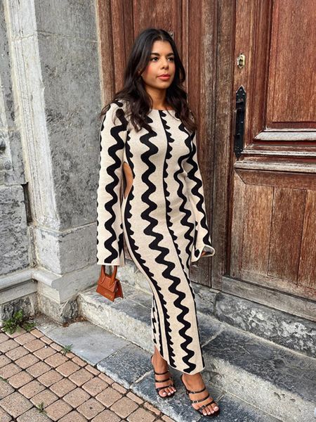 casual dresses hirigin vintage wave print knitted long dress women elegant party pencil dress long sleeve crew neck cutout waist pencil dres, Black;gray
casual dresses hirigin vintage wave print knitted long dress women elegant party pencil dress long sleeve crew neck cutout waist pencil dres, Black;gray