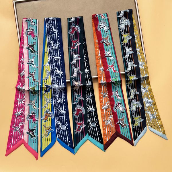 2023 fashion temperament silk scarf women's long shirt scarf headband tie bag scarf belt horse printing scarf strip binding bag handle, Blue;gray
2023 fashion temperament silk scarf women's long shirt scarf headband tie bag scarf belt horse printing scarf strip binding bag handle, Blue;gray