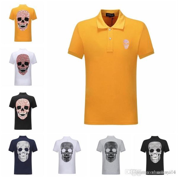 summer 2019 fashion men's clothing drill human skull short sleeve polo mens designer t shirts women 2q235o, White;black
summer 2019 fashion men's clothing drill human skull short sleeve polo mens designer t shirts women 2q235o, White;black