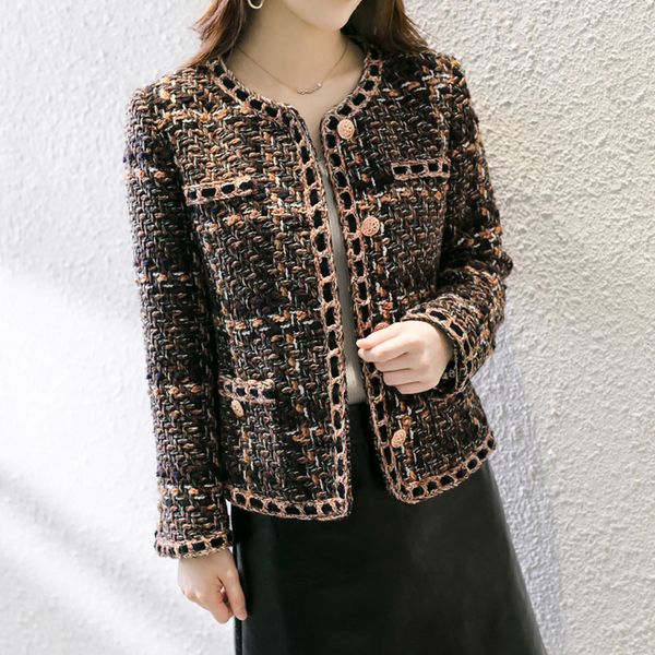 womens jackets spring autumn latest fashion designer women classic tweed short coat single breasted button ladies casual outerwear 230223, Black;brown
womens jackets spring autumn latest fashion designer women classic tweed short coat single breasted button ladies casual outerwear 230223, Black;brown