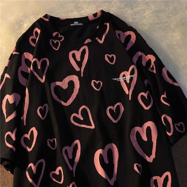 women's t-shirt full print black love print graffiti bear rabbit short-sleeved t-shirt female loose 2021 new harajuku hip-hop cute over, White
women's t-shirt full print black love print graffiti bear rabbit short-sleeved t-shirt female loose 2021 new harajuku hip-hop cute over, White