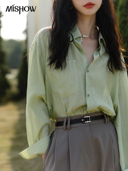 women's blouses shirts mishow fashion woman blouses spring loose solid polo collar blouse office lady single-breasted camisas mujer mxb, White
women's blouses shirts mishow fashion woman blouses spring loose solid polo collar blouse office lady single-breasted camisas mujer mxb, White