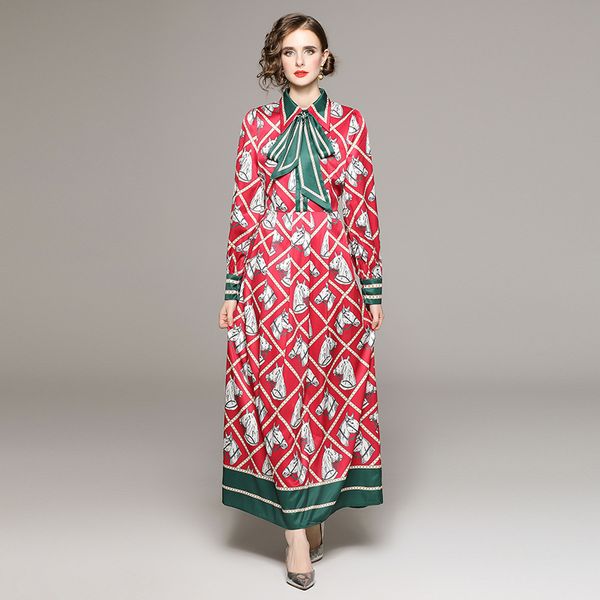 2023 animal printed ribbon bow maxi dresses long sleeve for women designer buttons flowy casual resort elegant dresses runway ladies sash a, Black;gray
2023 animal printed ribbon bow maxi dresses long sleeve for women designer buttons flowy casual resort elegant dresses runway ladies sash a, Black;gray
