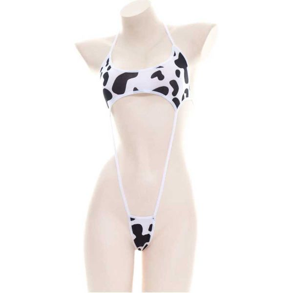 women's swimwear women cute milk cow print bikini bodysuit halter backless cutout micro jumpsuit strappy erotic cosplay lingerie swimsu, White;black
women's swimwear women cute milk cow print bikini bodysuit halter backless cutout micro jumpsuit strappy erotic cosplay lingerie swimsu, White;black