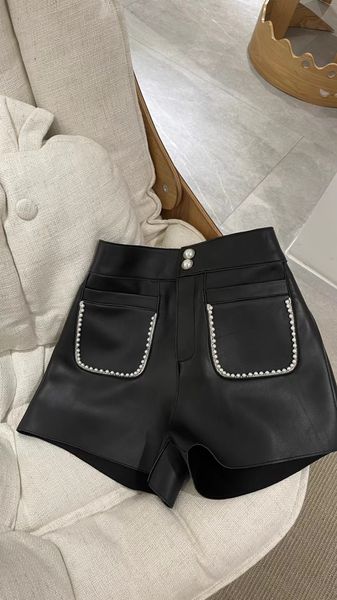 women's shorts women luxury designer high waist korean style genuine leather ladies 230222, White;black
women's shorts women luxury designer high waist korean style genuine leather ladies 230222, White;black