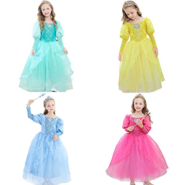 girl's dresses girls little mermaid princess ariel dress up dresses kids fancy frock role playing costume birthday party wedding flower, Red;yellow
girl's dresses girls little mermaid princess ariel dress up dresses kids fancy frock role playing costume birthday party wedding flower, Red;yellow