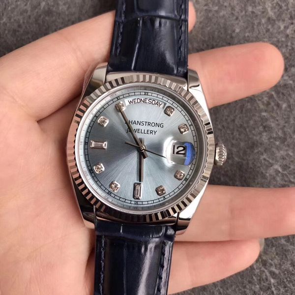 black leather strap 36mm women's watches automatic mechanical 40mm diamond mens wristwatch stainless steel couples style designer man w, Slivery;golden
black leather strap 36mm women's watches automatic mechanical 40mm diamond mens wristwatch stainless steel couples style designer man w, Slivery;golden