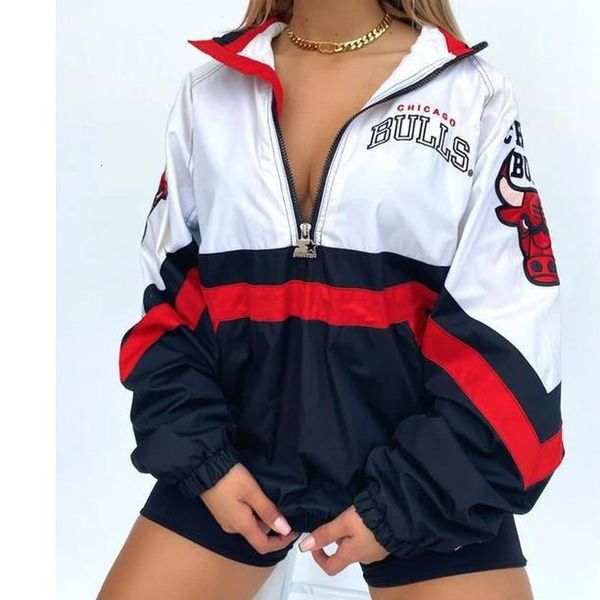 womens jackets casual zipper pullover color contrast printed korean coats women oversized mujer chaqueta drop 230223, Black;brown
womens jackets casual zipper pullover color contrast printed korean coats women oversized mujer chaqueta drop 230223, Black;brown