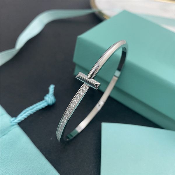 factory designer bangle classic bangle open bracelet titanium steel inlaid diamond letter t men and women bracelets luxury gift wedding part, Black
factory designer bangle classic bangle open bracelet titanium steel inlaid diamond letter t men and women bracelets luxury gift wedding part, Black