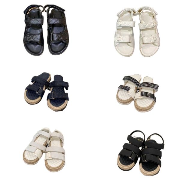 leather sandals luxury women designer shoes plaid leather slides calf jelly colour platform summer beach circular logo hoop&loop flat heel n, Black
leather sandals luxury women designer shoes plaid leather slides calf jelly colour platform summer beach circular logo hoop&loop flat heel n, Black