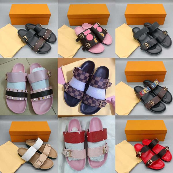 designer sandals leather slippers womens bom dia flat mule cool effortlessly stylish slides 2 straps with adjusted gold buckles women men su, Black
designer sandals leather slippers womens bom dia flat mule cool effortlessly stylish slides 2 straps with adjusted gold buckles women men su, Black