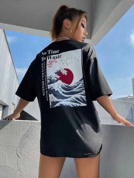 women's t-shirt japanese style wave no time to waste graphic tee 80s vintage hipster grunge women t-shirt kawaii casual funny ladies l, White
women's t-shirt japanese style wave no time to waste graphic tee 80s vintage hipster grunge women t-shirt kawaii casual funny ladies l, White