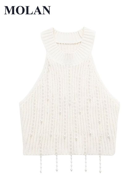 women's blouses shirt fringe pearl woman knit crop sleeveless cropped vintage halter neck fashion female chic 230223, White
women's blouses shirt fringe pearl woman knit crop sleeveless cropped vintage halter neck fashion female chic 230223, White