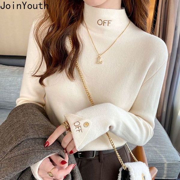 women's sweaters joinyouth half-high collar women korean woman sweater long sleeve embroidery pullovers winter autumn bottoming sweate, White;black
women's sweaters joinyouth half-high collar women korean woman sweater long sleeve embroidery pullovers winter autumn bottoming sweate, White;black