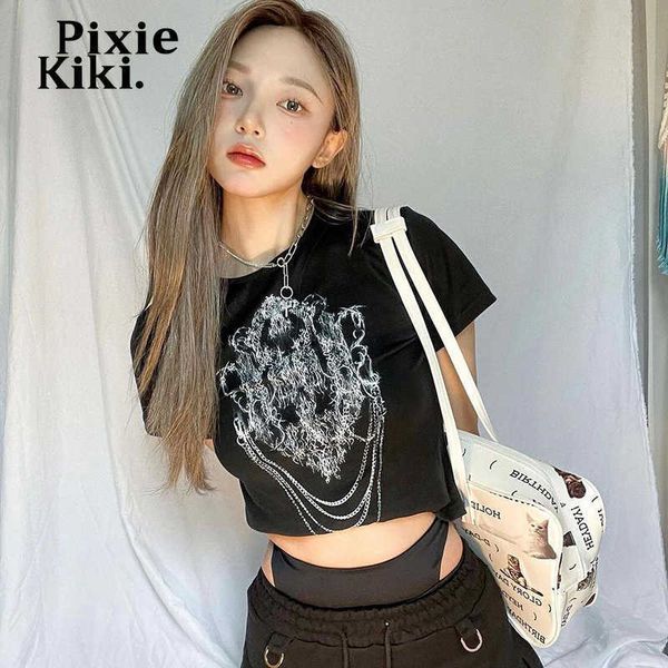 women's t-shirt pixiekiki goth print crop women trashy y2k summer short sleeve tees grunge clothes streetwear 90s graphic t shirts p80-, White
women's t-shirt pixiekiki goth print crop women trashy y2k summer short sleeve tees grunge clothes streetwear 90s graphic t shirts p80-, White