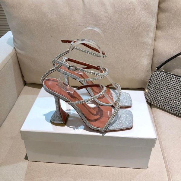 amina muaddi gilda silver leather sandals crystal encrusted strap spool heels sky high heel for women summer luxury designers shoes party we, Black
amina muaddi gilda silver leather sandals crystal encrusted strap spool heels sky high heel for women summer luxury designers shoes party we, Black