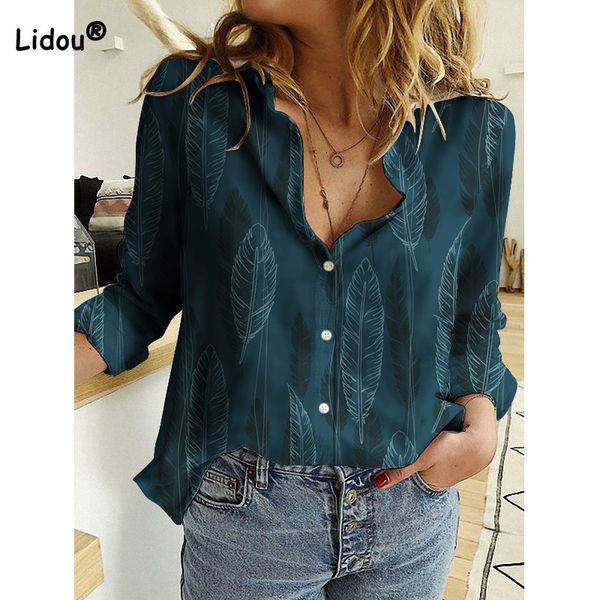 women's blouses shirts retro leaves printed stand collar splicing button loose spring autumn casual long sleeve chiffon shirt women ove, White
women's blouses shirts retro leaves printed stand collar splicing button loose spring autumn casual long sleeve chiffon shirt women ove, White