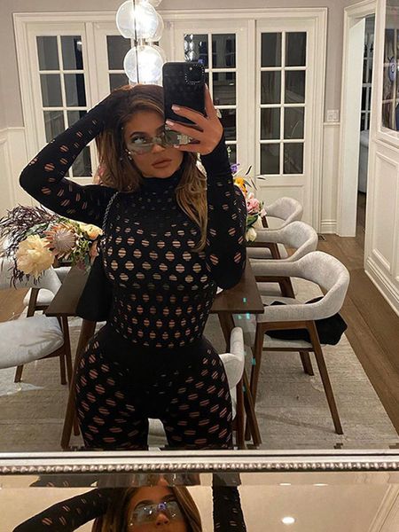 women's jumpsuits rompers whatiwear jumpsuit women see through hollow out zipper turtleneck net plaid hole skinny elastic club streetwe, Black;white
women's jumpsuits rompers whatiwear jumpsuit women see through hollow out zipper turtleneck net plaid hole skinny elastic club streetwe, Black;white