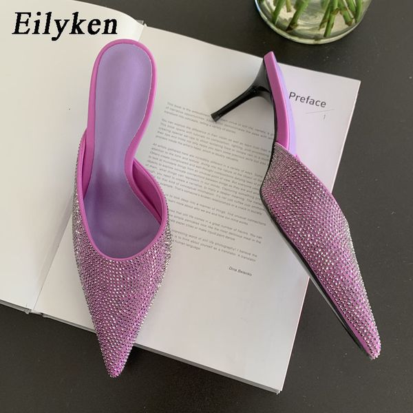 slippers eilyken fashion crystal women thin low heels pointed toe design slip on summer mules slides shoes 230224, Black
slippers eilyken fashion crystal women thin low heels pointed toe design slip on summer mules slides shoes 230224, Black