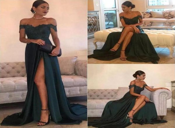 off the shoulder dark green appliques chiffon long prom dresses high side split formal evening dress elegant pageant celebrity par6917657, Black
off the shoulder dark green appliques chiffon long prom dresses high side split formal evening dress elegant pageant celebrity par6917657, Black