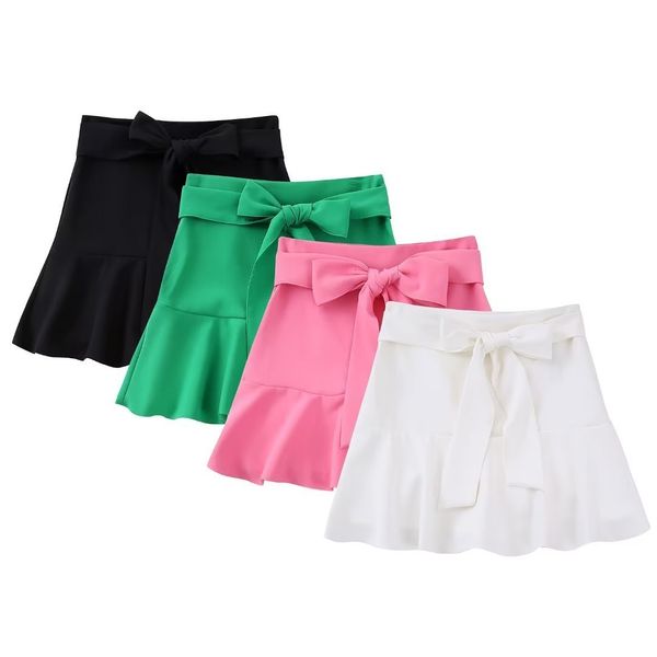 women s shorts zevity women fashion bow sashes colors hem ruffles casual skirts lady zipper fly chic pantalone cortos qun3136 230223, White;black
women s shorts zevity women fashion bow sashes colors hem ruffles casual skirts lady zipper fly chic pantalone cortos qun3136 230223, White;black
