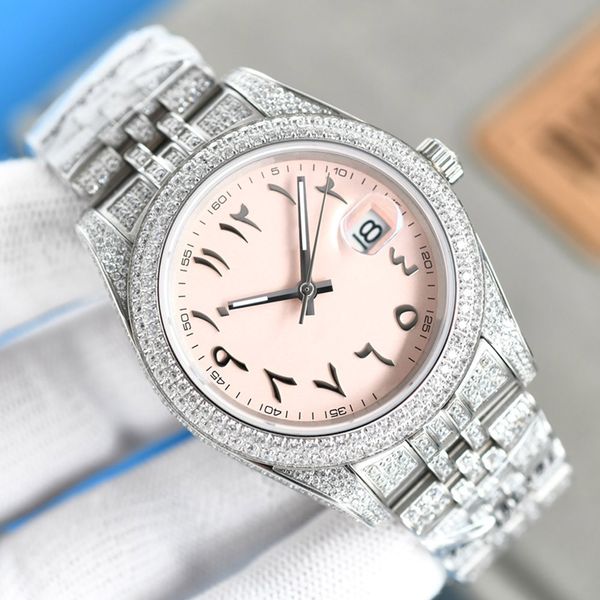 diamond mens automatic mechanical watches waterproof 41mm diamond-studded sapphire women business montre, Slivery;golden
diamond mens automatic mechanical watches waterproof 41mm diamond-studded sapphire women business montre, Slivery;golden