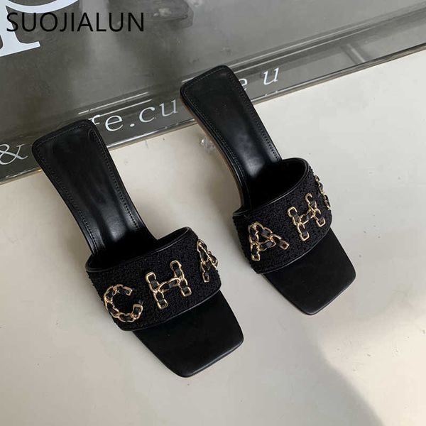 sandals suojialun 2023 summer new brand women slipper fashion square toe slip on ladies slides thin high heel outdoor dress sandal shoes y23, Black
sandals suojialun 2023 summer new brand women slipper fashion square toe slip on ladies slides thin high heel outdoor dress sandal shoes y23, Black