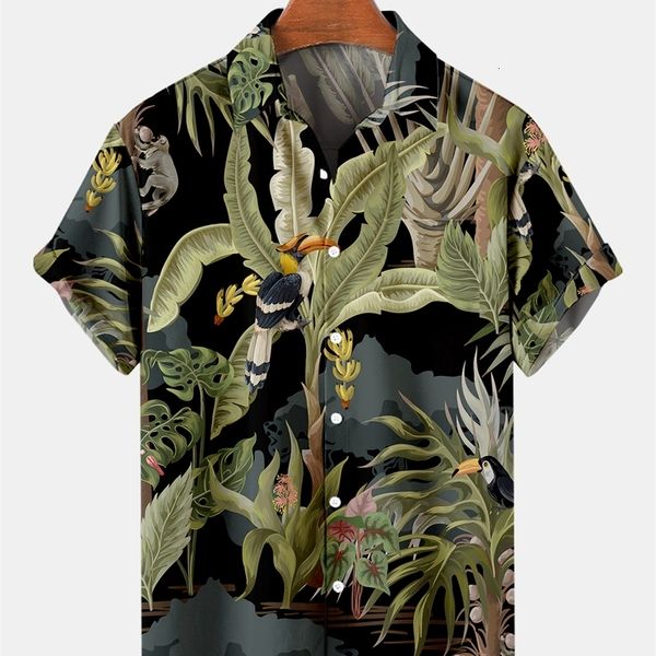 men's casual shirts oversized style rest summer short sleeve 3 palm leaf digital print 230223, White;black
men's casual shirts oversized style rest summer short sleeve 3 palm leaf digital print 230223, White;black