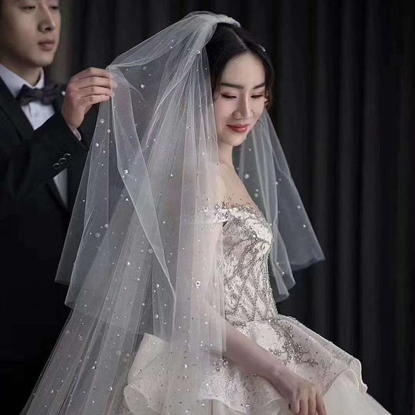 wedding hair jewelry princess glitter bling champagne 350cm long bridal veil 2 layer pearl vintage cathedral veils with comb velos de noiva, Slivery;golden
wedding hair jewelry princess glitter bling champagne 350cm long bridal veil 2 layer pearl vintage cathedral veils with comb velos de noiva, Slivery;golden