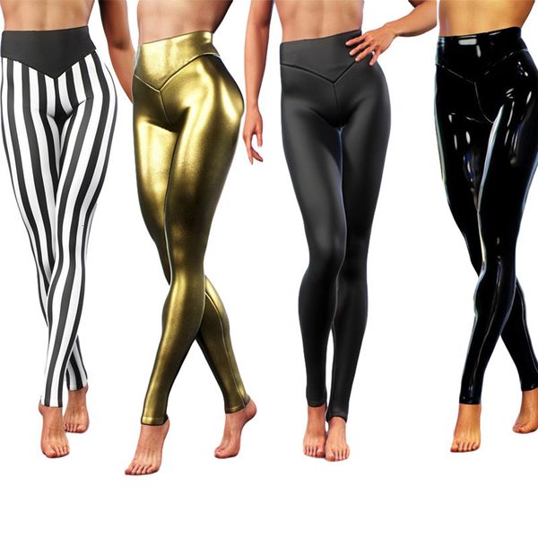 women's leggings kayotuas women pencil leggings bright pu leather skinny high elastic waist push up gold metallic fitness punk rock tro, Black
women's leggings kayotuas women pencil leggings bright pu leather skinny high elastic waist push up gold metallic fitness punk rock tro, Black