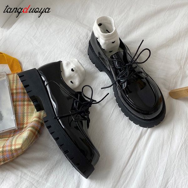 dress shoes women lace up platform harajuku students patent leather casual lolita thick sole oxford girls 230224, Black
dress shoes women lace up platform harajuku students patent leather casual lolita thick sole oxford girls 230224, Black