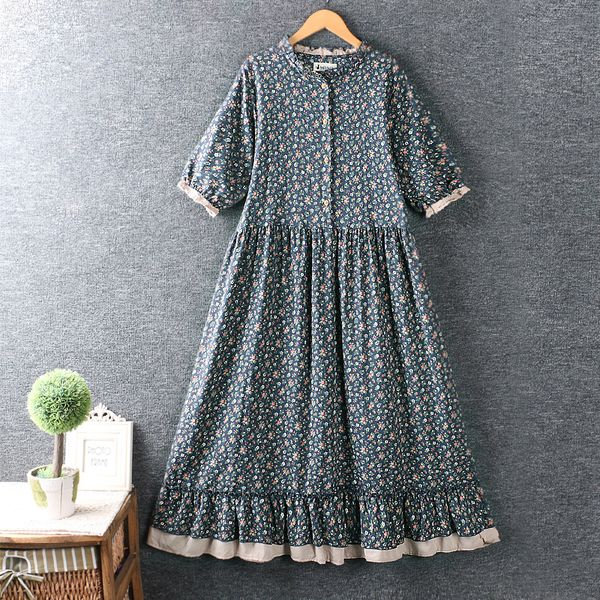 casual dresses summer sweet little fresh round collar doublelayer floral shortsleeved loose 230224, Black;gray
casual dresses summer sweet little fresh round collar doublelayer floral shortsleeved loose 230224, Black;gray