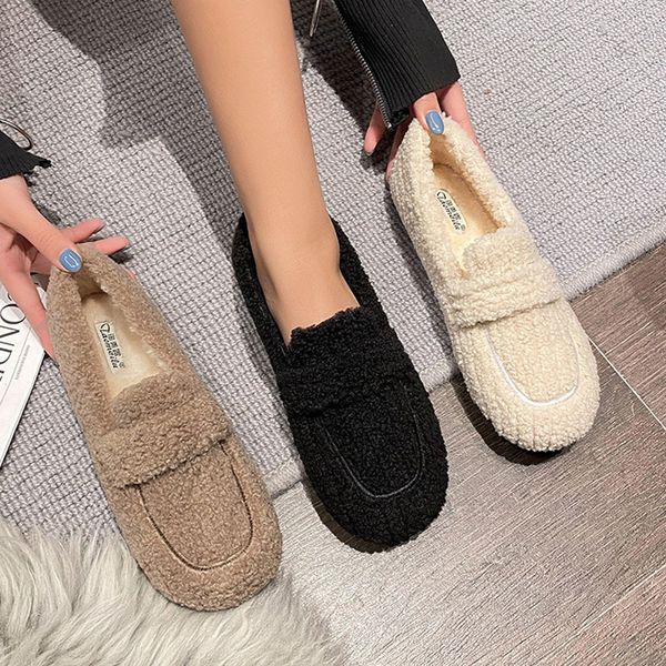 dress shoes fashion luxury lambswool loafers moccasins femme winter cotton shoes women warm plush loafers curly furry sheep fur flats 230224, Black
dress shoes fashion luxury lambswool loafers moccasins femme winter cotton shoes women warm plush loafers curly furry sheep fur flats 230224, Black