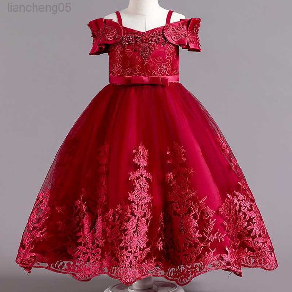 girl's dresses christmas vestidos 2022 new off shoulder bow evening dresses kids embroidered long princess dresses for girls party dres, Red;yellow
girl's dresses christmas vestidos 2022 new off shoulder bow evening dresses kids embroidered long princess dresses for girls party dres, Red;yellow