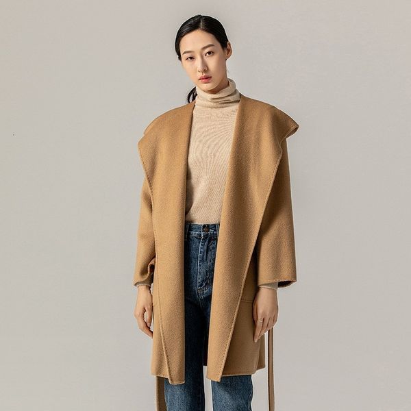 women's jackets beautiful handmade hepburn corrugated water ripples hoodie wool overcoat laceup 100 woolen jacket hooded big collar 230, Black;brown
women's jackets beautiful handmade hepburn corrugated water ripples hoodie wool overcoat laceup 100 woolen jacket hooded big collar 230, Black;brown
