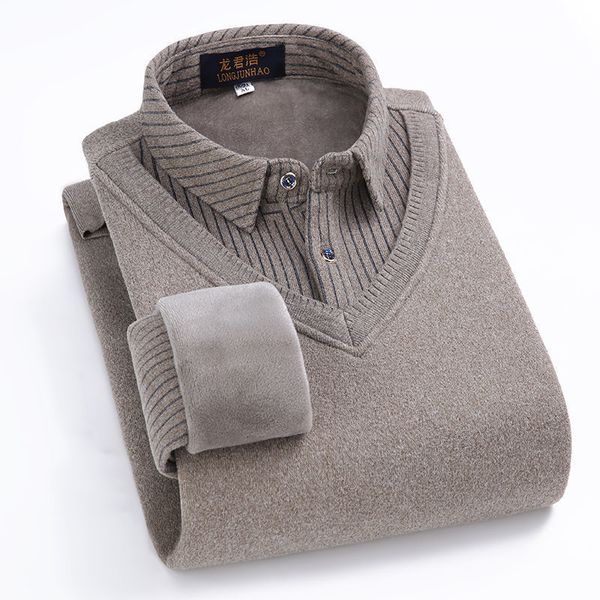 men's tshirts tshirt sweater pullover shirt collar plush thickened warm slim s fake two knit 230223, White;black
men's tshirts tshirt sweater pullover shirt collar plush thickened warm slim s fake two knit 230223, White;black