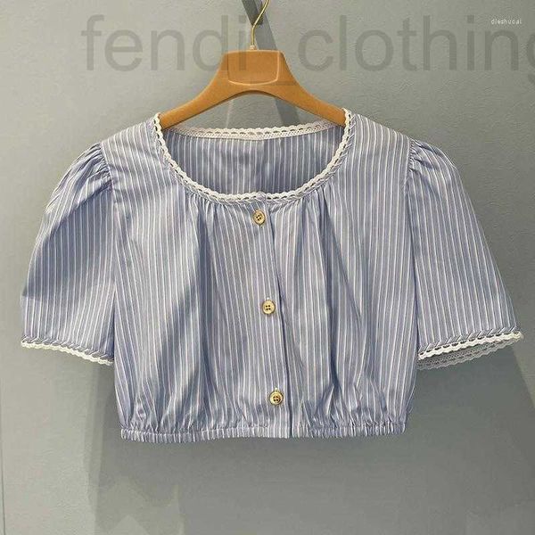 women's blouses & shirts designer striped short shirt with navel and waist all-match single-breasted women short-sleeved summer style z, White
women's blouses & shirts designer striped short shirt with navel and waist all-match single-breasted women short-sleeved summer style z, White