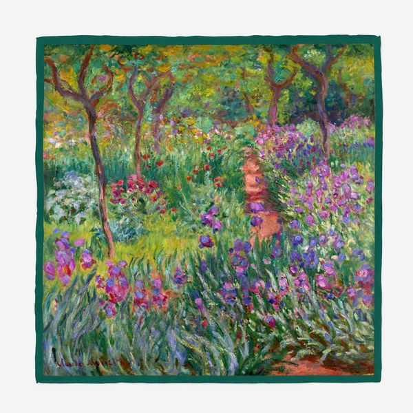 twill silk scarf women hijab 53cm square hair bandana head scarf neckerchief monet alice gard oil painting neck scarf, Blue;gray
twill silk scarf women hijab 53cm square hair bandana head scarf neckerchief monet alice gard oil painting neck scarf, Blue;gray