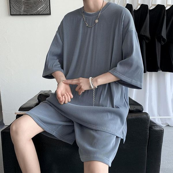men s tracksuits 150kg summer drape shorts ice silk short sleeve s suit clothes tracksuit 230224, Gray
men s tracksuits 150kg summer drape shorts ice silk short sleeve s suit clothes tracksuit 230224, Gray