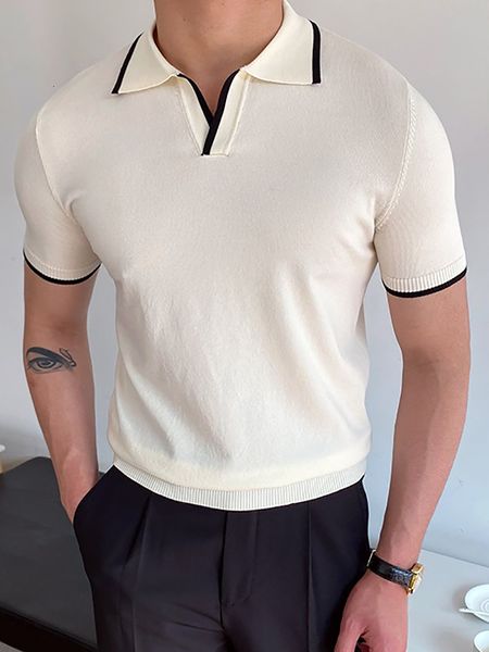 men's polos summer men fashion polo shirts short sleeve turn-down collar patchwork casual polos mens clothing male pullover streetwear, White;black
men's polos summer men fashion polo shirts short sleeve turn-down collar patchwork casual polos mens clothing male pullover streetwear, White;black