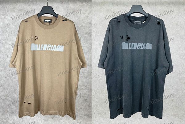 xinxinbuy men designer tee t shirt 23ss paris destroyed letter print short sleeve cotton women white black khaki grey blue xs-l, Black;brown
xinxinbuy men designer tee t shirt 23ss paris destroyed letter print short sleeve cotton women white black khaki grey blue xs-l, Black;brown