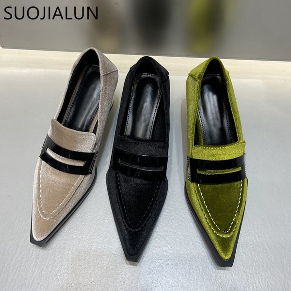 dress shoes suojialun 2023 spring pointed toe women pumps ladies elegan med round heel slingback slip on oxford casual 230224, Black
dress shoes suojialun 2023 spring pointed toe women pumps ladies elegan med round heel slingback slip on oxford casual 230224, Black