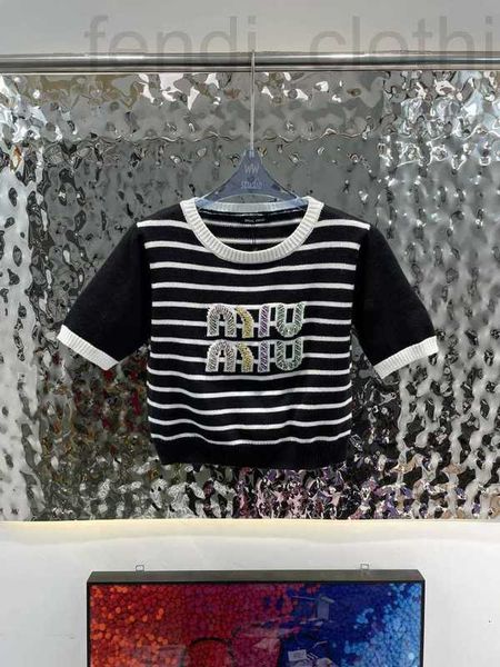 women's sweaters designer ce23 early spring new heavy industry handmade beaded knitted short sleeve t-shirt stripe color matching with, White;black
women's sweaters designer ce23 early spring new heavy industry handmade beaded knitted short sleeve t-shirt stripe color matching with, White;black