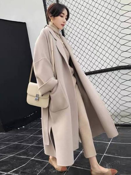 women's jackets in tweed coat with loose ties over the midi style winter for women trench s korean fashion female clothing 230223, Black;brown
women's jackets in tweed coat with loose ties over the midi style winter for women trench s korean fashion female clothing 230223, Black;brown