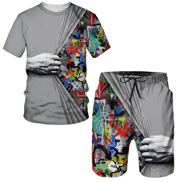 men's tracksuits fashionable summer t-shirt shorts set 3d printed 2-piece jogging suit harajuku streetwear o-neck men 230224, Gray
men's tracksuits fashionable summer t-shirt shorts set 3d printed 2-piece jogging suit harajuku streetwear o-neck men 230224, Gray