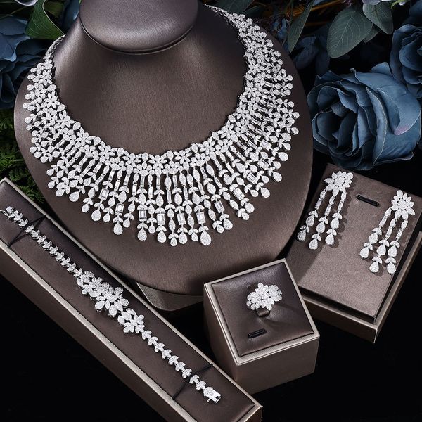 wedding jewelry sets fashion 4 piece bridal zirconia jewelry set for women's party luxury dubai nigerian crystal wedding jewelry set 23, Slivery;golden
wedding jewelry sets fashion 4 piece bridal zirconia jewelry set for women's party luxury dubai nigerian crystal wedding jewelry set 23, Slivery;golden