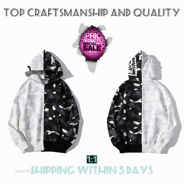craftsmanship mens hoodies shark full zip hoodie tiger jacket designer men women harajuku sweatshirt fashion co-branding camouflage luminous, Black
craftsmanship mens hoodies shark full zip hoodie tiger jacket designer men women harajuku sweatshirt fashion co-branding camouflage luminous, Black